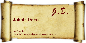 Jakab Ders névjegykártya